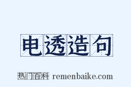 电透造句是什么意思的图片